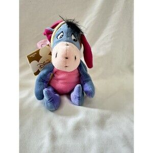 VNTG Disney Bean Bag Plush - BUTTERFLY EEYORE (Winnie the Pooh) 9" - New w/Tags